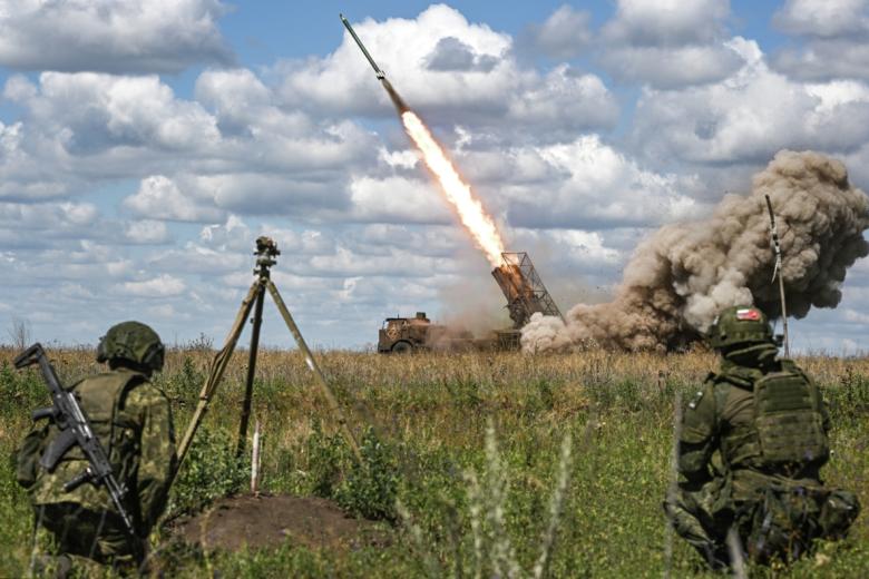 Боевая работа расчета установки РСЗО «Ураган»