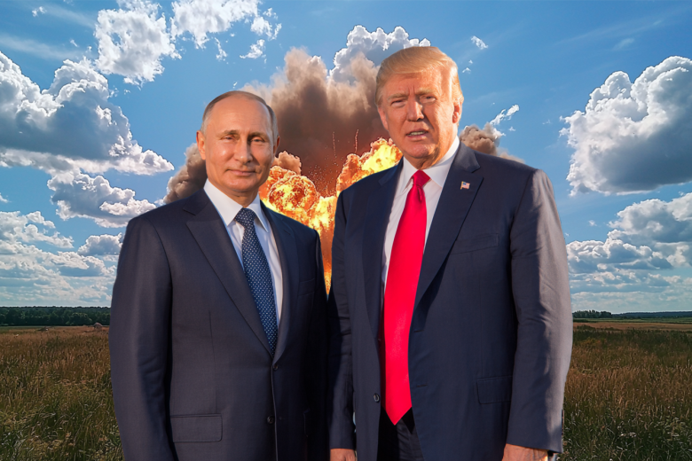 Владимир Путин и Дональд Трамп в представлении ИИ