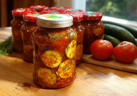Самый вкусный и простой салат из кабачков! Готовлю «Анкл Бенс» на зиму