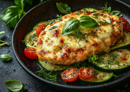 Курица под кабачковой шубкой: вкуснейший ужин и только 170 калорий!