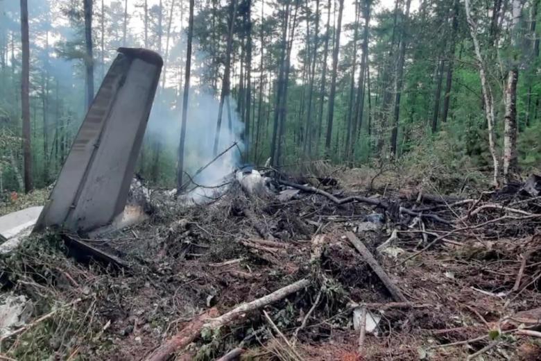Место крушения самолета Ан-24РВ RA-47315 авиакомпании «Ангара» в Амурской области