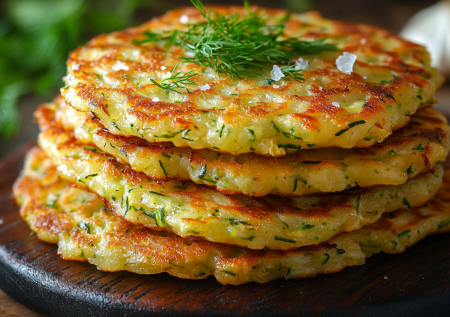 Хрустящие оладьи из кабачка! Самый вкусный и простой рецепт за 5 минут