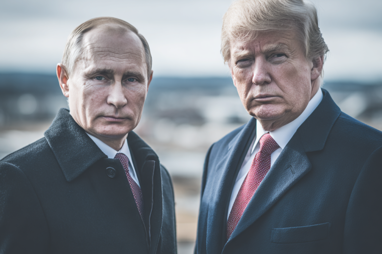 Владимир Путин и Дональд Трамп в представлении ИИ