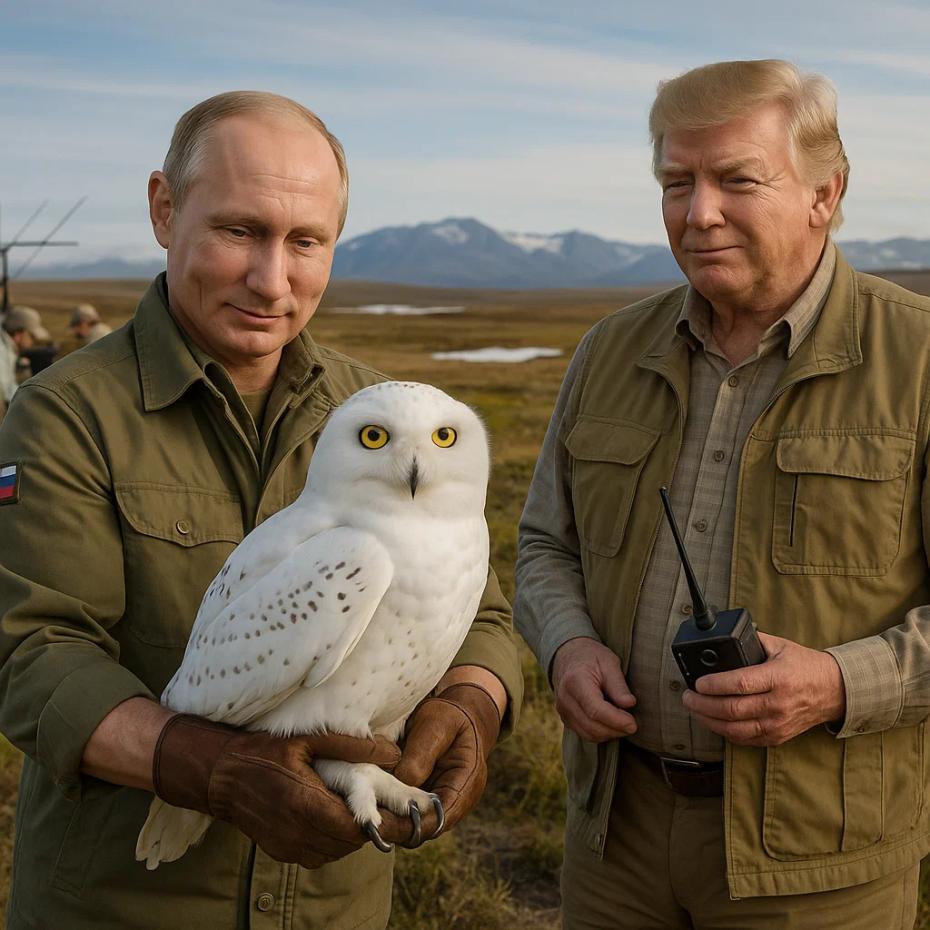 Владимир Путин и Дональд Трамп в представлении ИИ