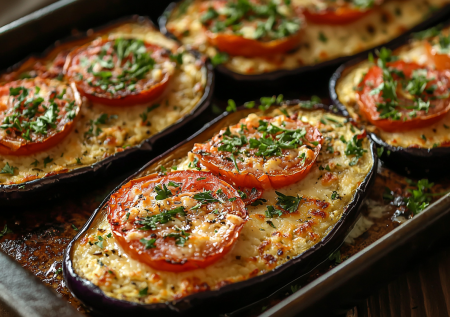 Запечённые баклажаны с сырной начинкой! Самая вкусная летняя закуска