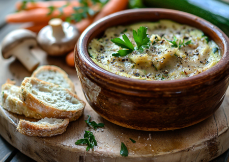 Кабачковый крем-паштет с грибами! Вкуснятина на завтрак за 15 минут!