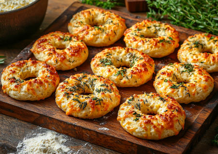 Бублики из сыра и творога — вкусняшка для перекуса! Уйдет 15 минут