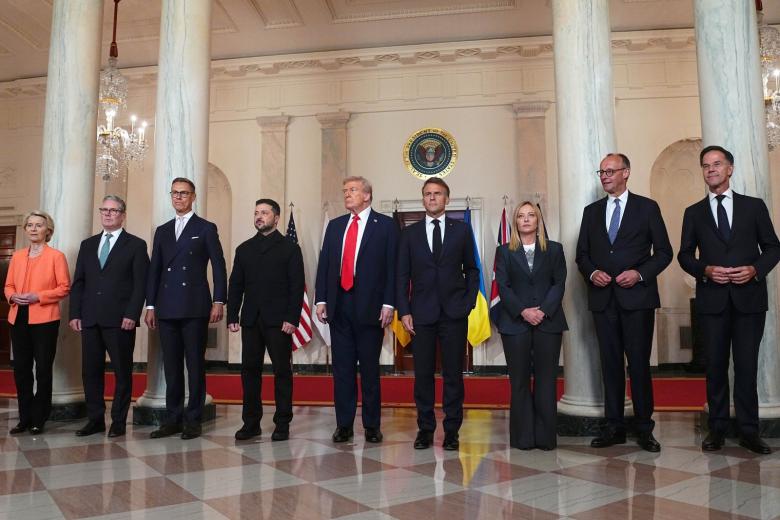 Лидеры ЕС, Дональд Трамп и Владимир Зеленский