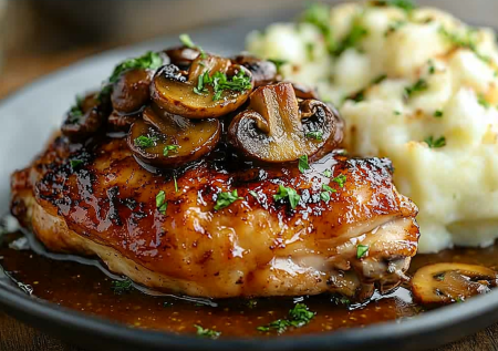 Куриные бедра под грибной шубой: вкуснятина из самых обычных ингредиентов