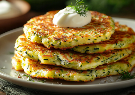 Кабачковые оладьи с творогом! Самый вкусный и необычный рецепт за 7 минут!