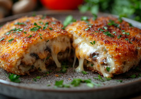 Вкуснее запеканки! Кабачковые зразы с сыром и грибами за 20 минут!