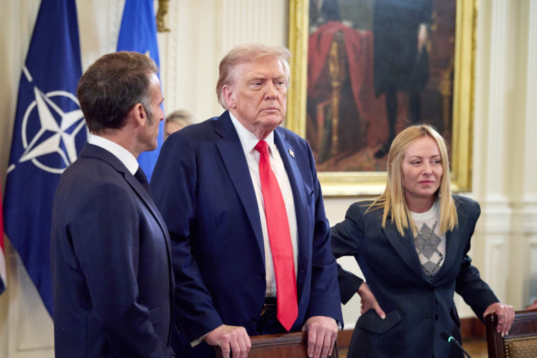 Эммануэль Макрон, Дональд Трамп, Джорджа Мелони