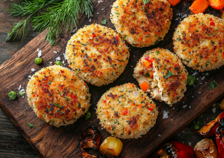 Куриные котлеты с жареными овощами! Попробуете раз и будете готовить всегда