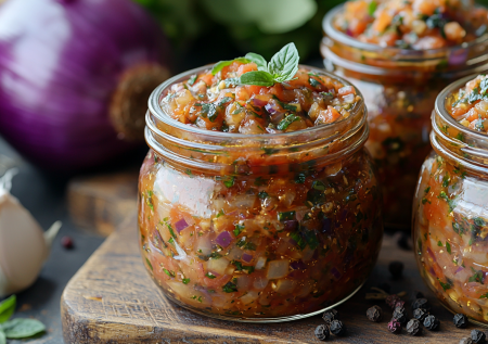 Ну и учудили: баклажанная икра с яблоками и куркумой