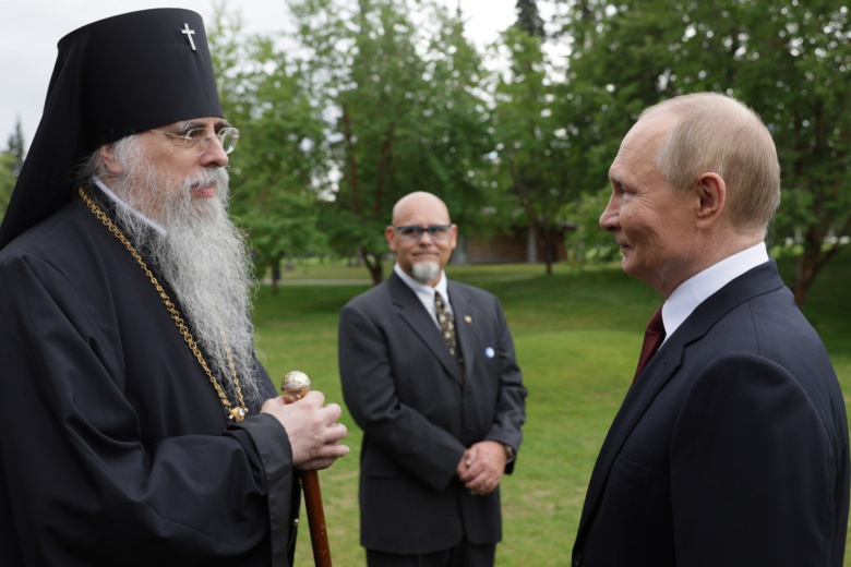 Владимир Путин и архиепископ Ситкинский и Аляскинский Алексий