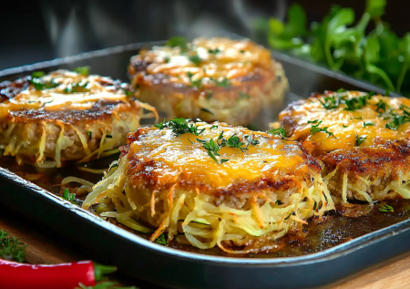 Стожки из фарша с кабачком и картофельной шапкой! Станет хитом кухни