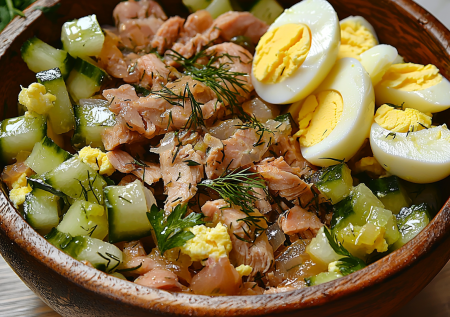Бюджетный салат с сердечками и солеными огурцами! Невероятно вкусно