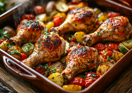 Быстрые куриные ножки на кабачковой подушке! Вкуснейшее блюдо без хлопот