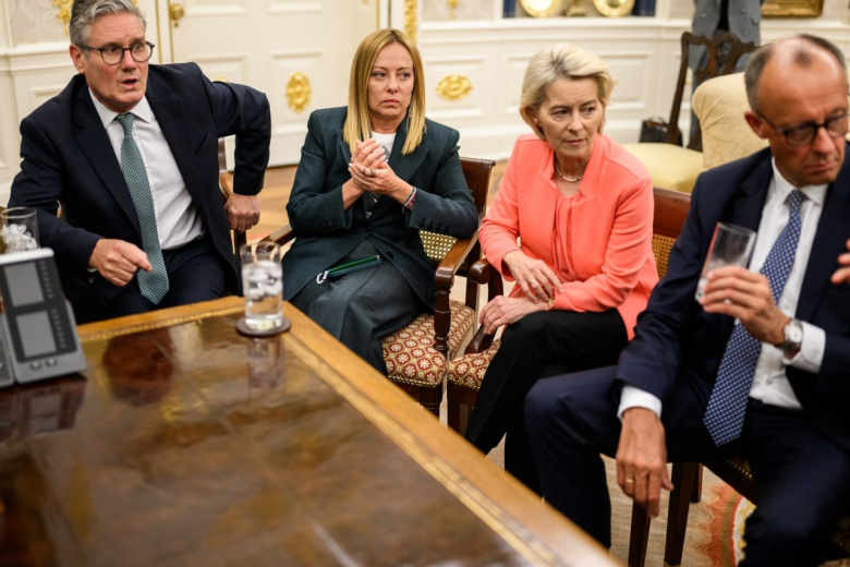 Кир Стармер, Джорджа Мелони, Урсула фон дер Ляйен, Фридрих Мерц