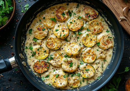 Кабачки в сметане — вкуснее мяса! Блюдо, богатое клетчаткой и витаминами