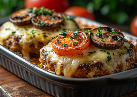 Сочные куриные биточки под сырной шапкой с сюрпризом: никакой сухости!