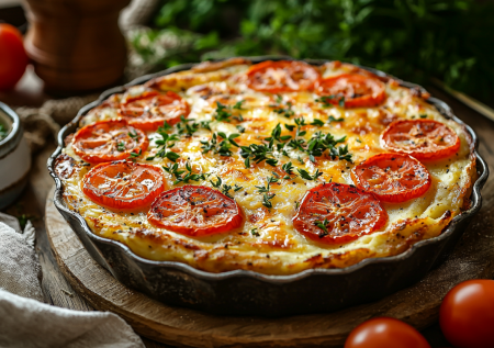 Картофельный лентяй с помидорами и сыром! Вкусное блюдо без возни