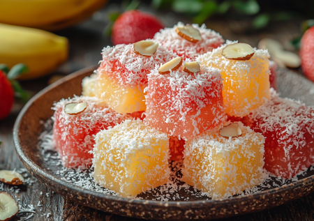 Желатиновые конфеты со сметаной и фруктами! Вкусный домашний десерт