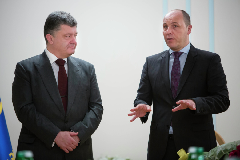 Петр Порошенко (слева) и Андрей Парубий