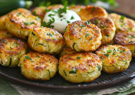 Кабачковые шайбочки с сыром и чесноком! Универсальная закуска за 15 минут!