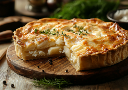 ПП-пирог с рыбой, богатый белком и омега-3: без муки и масла