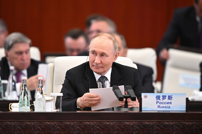 Владимир Путин на заседании в формате «ШОС плюс»