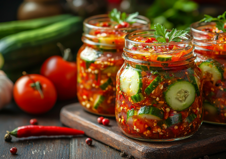 Острый салат «Тёщин язык» из огурцов: простая и вкусная заготовка на зиму