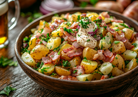 От него обалдели все: баварский салат — вкуснятина с картошкой и яйцами