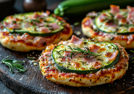 Румяные мини-пиццы с кабачком! Вкуснятина на ужин или перекус за 15 минут