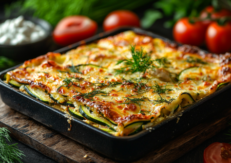 Попробуйте приготовить лазанью из кабачков с курицей! Просто и очень вкусно