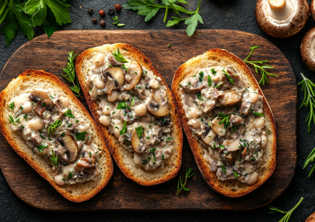 Улетная намазка из фасоли и грибов! Вкусно с хрустящим хлебом и крекерами