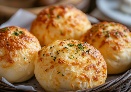 Картофельные пампушки с чесноком! Подаем с супом и сметанным соусом!