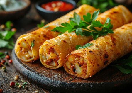 Если лень готовить! Рулетики из лаваша с картофелем и грибами — вкуснота