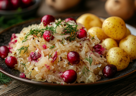 Хрустящая квашенная капуста с клюквой и яблоками! Вкуснятина к картошечке