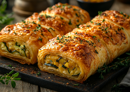 Этот рулет покорит ваших гостей: готовим слоеную вкусняху за 15 минут