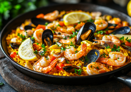 Солнечная паэлья с морепродуктами — яркий вкус Испании у вас на кухне