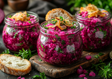 Икра из свеклы с жареным луком на зиму в банках: вкуснее грибной