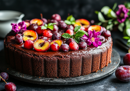 Торт «Сливы и сливки» — вкуснющее сочетание для идеального чаепития