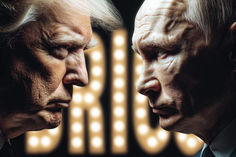 Дональд Трамп и Владимир Путин в представлении ИИ