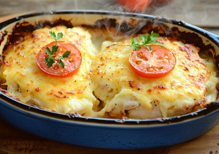 Куриная грудка под картофельно-сырной шубкой — очень просто и вкусно: секрет в картошке