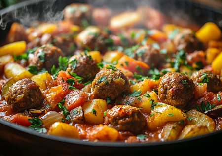 Рагу с мясными шариками и сезонными овощами: простой рецепт вкусной еды