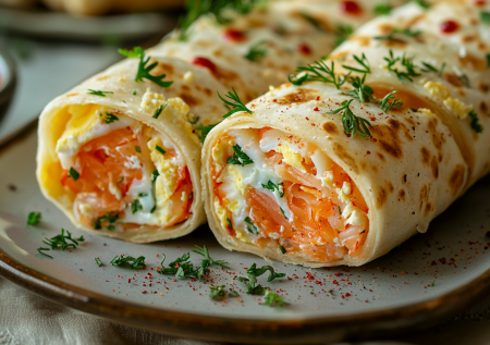 Рулеты из лаваша с крабовыми палочками, яйцами и рыбой: вкуснейшая закуска на скорую руку