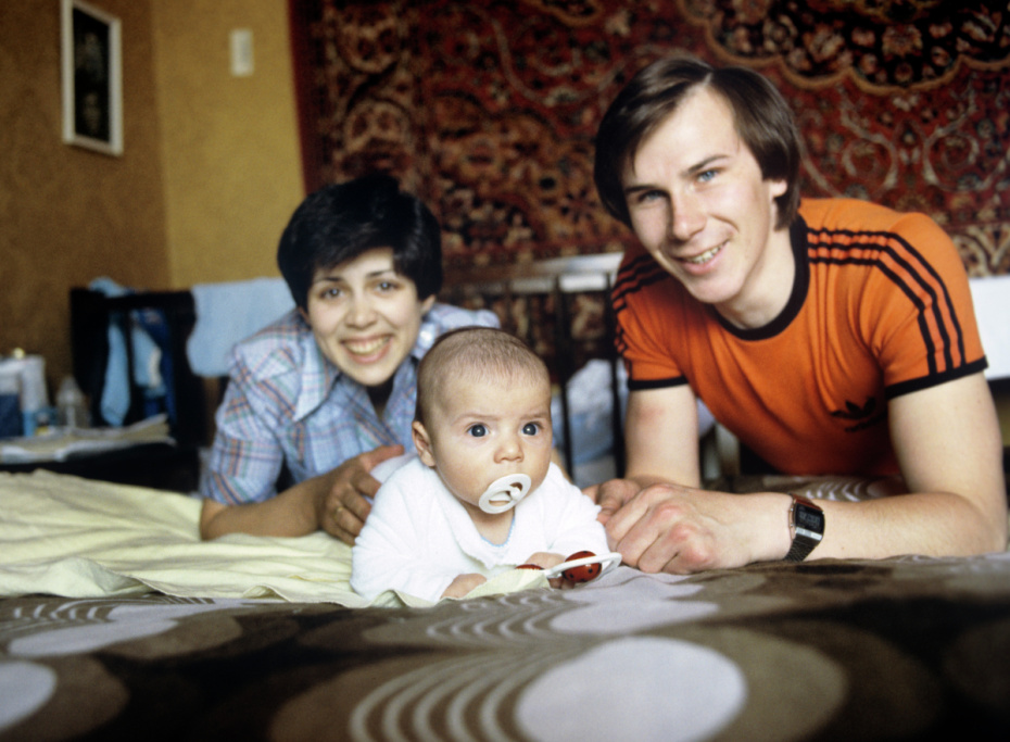 Ирина Роднина и Александр Зайцев с сыном Сашей