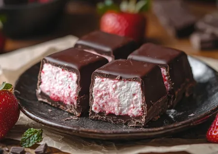 Домашние глазированные сырки с клубничной начинкой! Простой рецепт