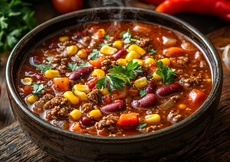 Беру фарш и фасоль и за 15 минут получаю Чили кон Карне: вкуснейший мексиканский суп
